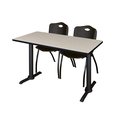 Cain Rectangle Tables > Training Tables > Cain Training Table & Chair Sets, 48 X 24 X 29, Maple MTRCT4824PL47BK